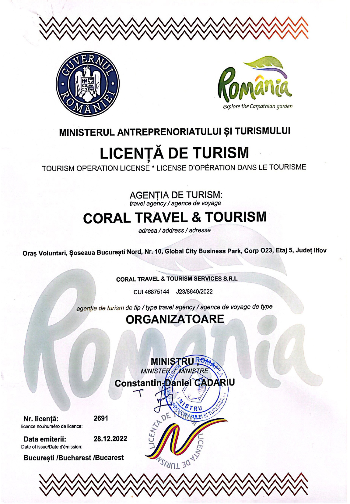 license coral travel